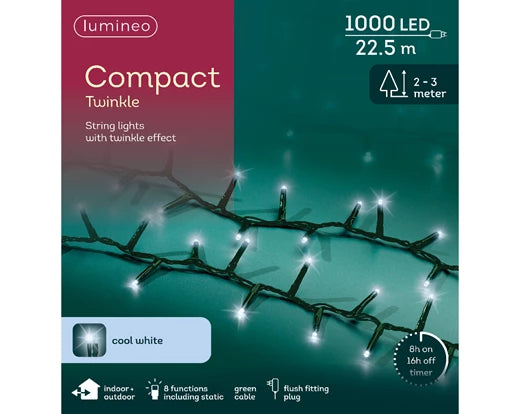 LED Compact Lights – Outdoor ( Cool White Twinkle)L.2250cm 1000L - Image 3