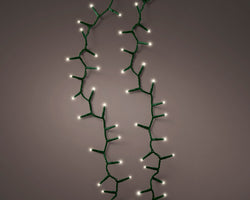LED warm white outdoor compact lights with green cable, 8-function twinkle, 8-hour timer – Keans Claremorris