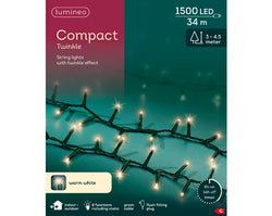 LED Compact Outdoor Lights Warm White Twinkle 1500 LEDs 34m Length – Keans Claremorris