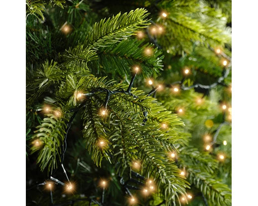 LED Compact Outdoor Lights Classic Warm Twinkle 2000L 45m by Keans Claremorris, perfect for festive decoration