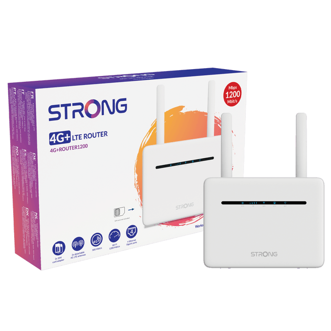 STRONG 1200 UK Dual-band WiFi 4G Router AC1200 for fast internet - available at Keans Claremorris