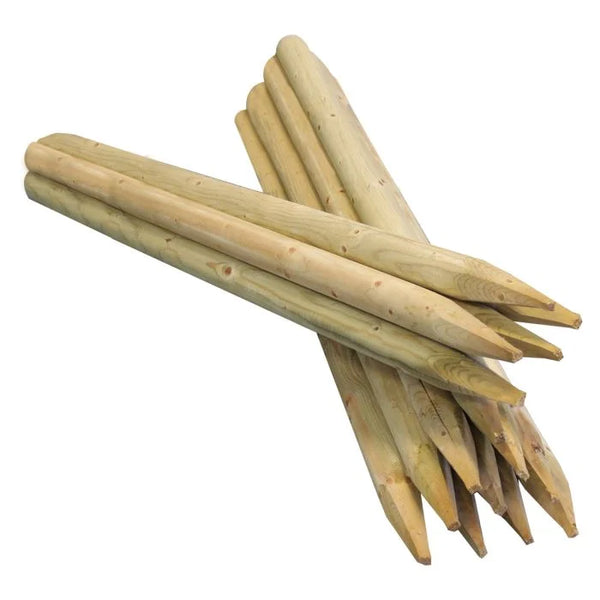 4' Standard Machine Round Stake 3" Each Green, Round Keans Claremorris