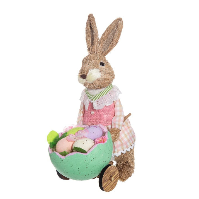 Mabel Rustic Bunny with Eggs 42cm - Image 1