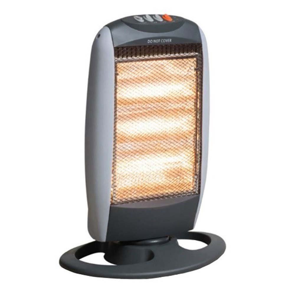 Halogen Heater 1200W with 3 heat settings, oscillation, extra thermal cut-out fuse, safety tilt switch – Keans Claremorris