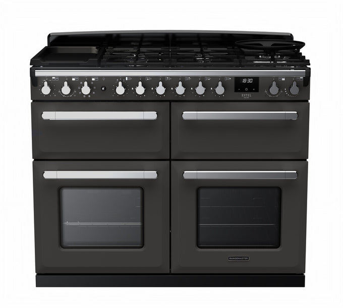 Rangemaster Dual Fuel Estel Deluxe 110cm Slow Cook Oven Chrome Trim - Image 2