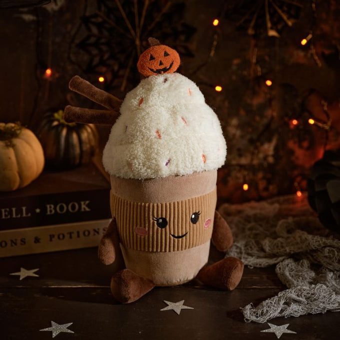 Plush Creepy Cuties Plush Pumpkin Latte Sitter 20x12x38cm - Image 2