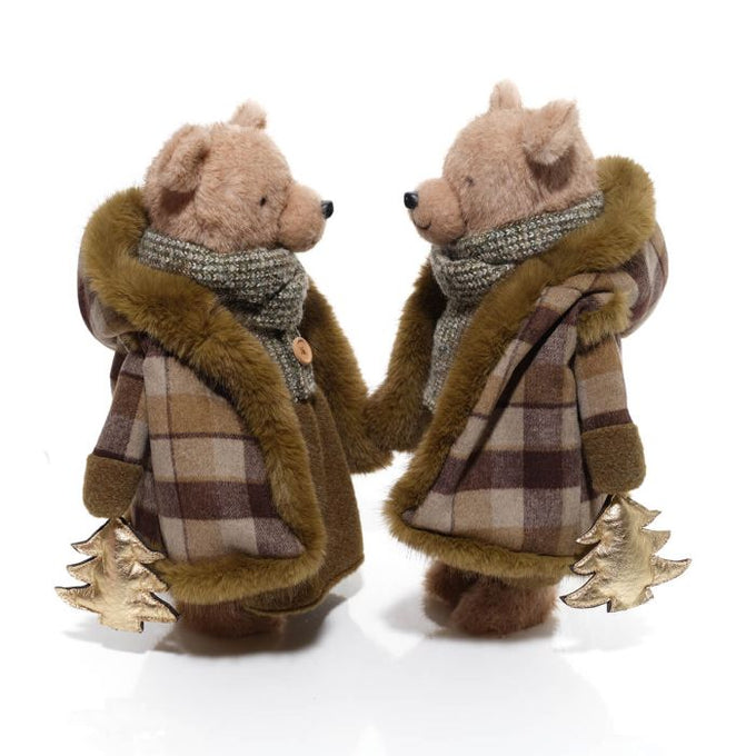 Evergreen Dressed Standing Plush Boy or Girl Bear ornament asstd 32x24x44cm - Image 2