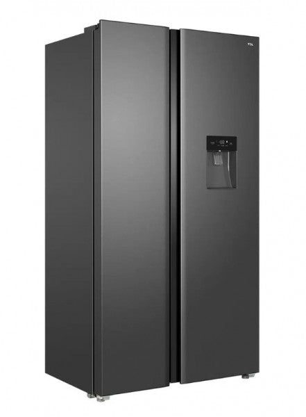 TCL RP503SSF0UK American Style Fridge Freezer with Water Dispenser | Dark Silver