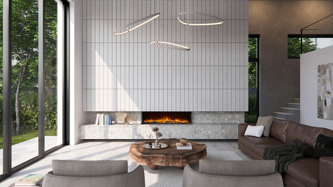 DIMPLEX Vivente Built-in Optiflame 3D Electric Fire 150, realistic flame effect, sleek design - Keans Claremorris