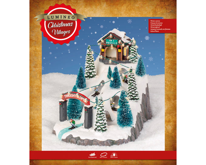 LED Twilight Slopes Village scene  BO L.23cm x W.34cm x H.26cm - Image 3