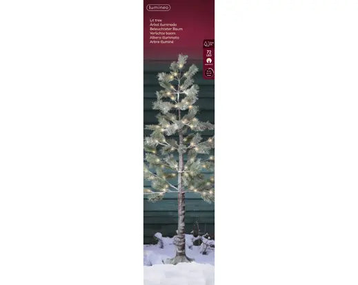 LED Snowy Pine  Outdoor Tree H150cm with 72 Lights - Image 4