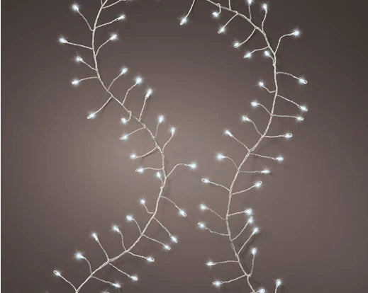 Micro LED Compact Lights – Outdoor (Silver/Cool White, Twinkle Effect) L.12m 960L