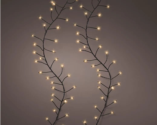 Micro LED Compact Lights 1200cm, 8-function twinkle, 960 bulbs, green & warm tones, outdoor use – Keans Claremorris