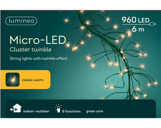 Micro LED Cluster Lights – 960 Classic Warm LEDs, L.600cm 960l - Image 3