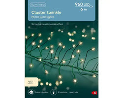 Micro LED Cluster Lights – 960 Warm White LEDs 600cm 960l
