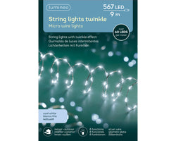 567L Micro LED extra dense lights gb 8 function outdoor silver/cool white L.900cm