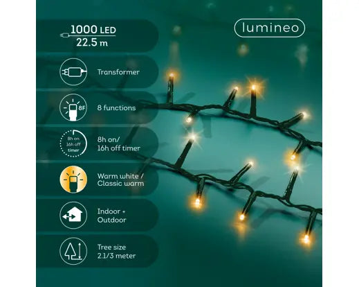 LED Compact Lights – 1,000 Warm White & Classic Warm Mix LEDs, L.2250cm 1000l - Image 7