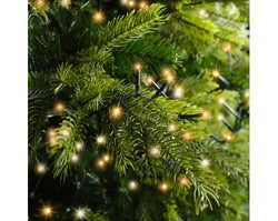 LED Compact Lights 8 Function Twinkle Effect Outdoor, Green Cable/Warm White /Classic Warm L.4500cm 2000l
