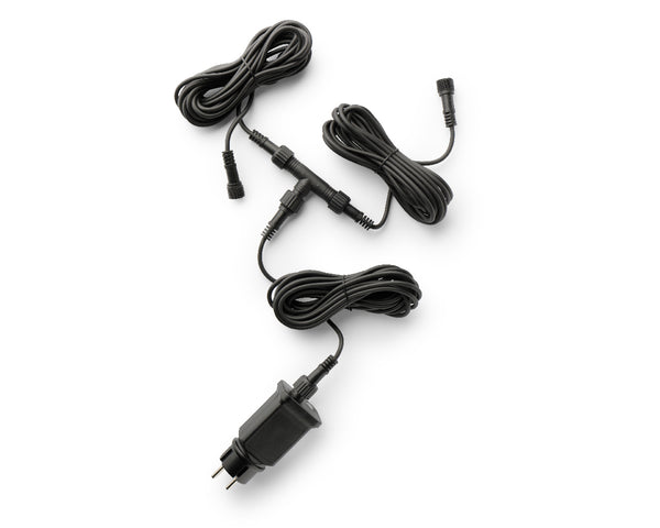 Pro-Lights Transformer with GB plug, 10m black lead cable, weather-resistant for outdoor use – Keans Claremorris