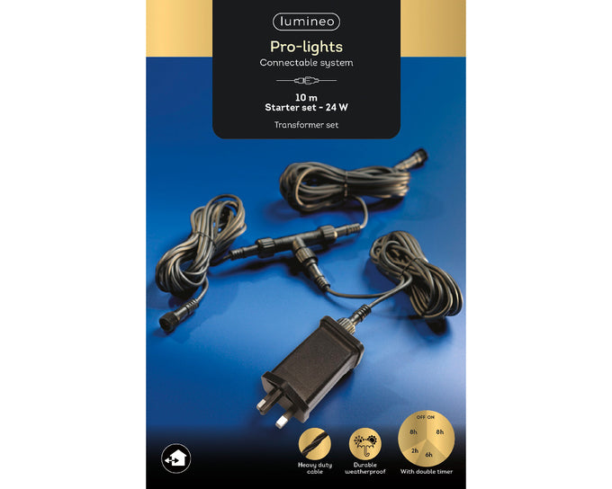 Pro-Lights Transformer with GB Plug, 10m Lead Cable for Outdoor Use – Keans Claremorris