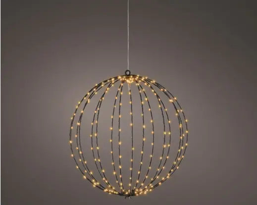 Micro LED Metal Ball Frame Light – Classic Warm White 38cm Outdoor - Image 1