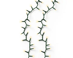 LED Compact Lights  8 Function Twinkle Effect Outdoor, Green Cable/Soft Gold L.2250cm 1000l