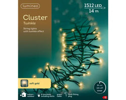 1512 LED Cluster Lights – Soft Gold LEDs, 14m