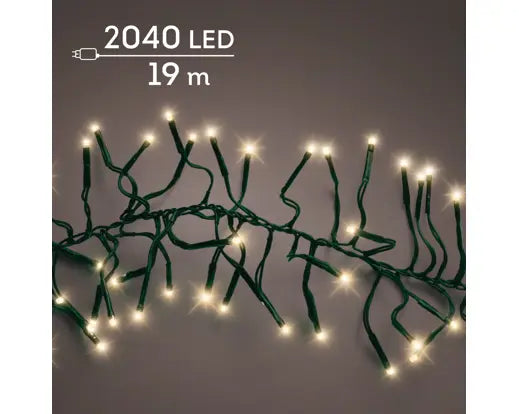 2040 LED Cluster Lights – Soft Gold LEDs, 19m - Image 1