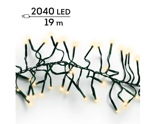 2040 LED Cluster Lights – Soft Gold LEDs, 19m - Image 2