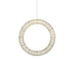 Micro LED Metal Wreath – Silver 116cm 1800l