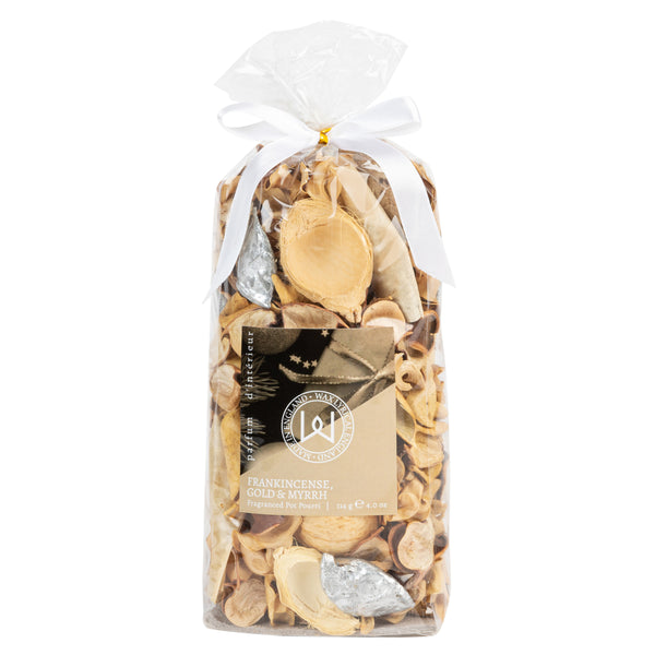 Wax Lyrical Pot Pourri Frankincense Gold & Myrrh with sweet, spicy scent, natural wax blend – available at Keans Claremorris.
