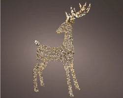Micro LED Gold Reindeer Outdoor h130cm w/timer