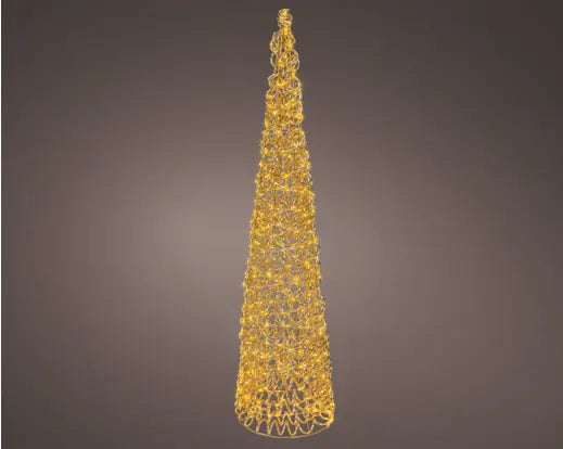 Micro LED Illuminated Cone Tree – Gold 100cm 500l - Image 1