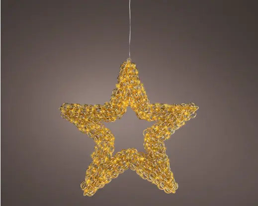 Micro LED Illuminated Star – Gold 58cm 400l - Image 1