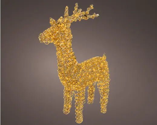 Micro LED Standing Reindeer – 104cm Gold - Image 1