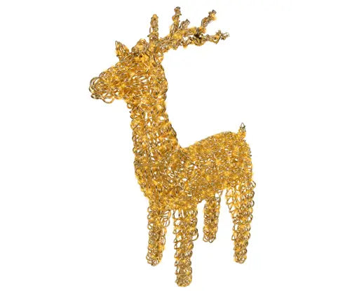 Micro LED Standing Reindeer – 104cm Gold - Image 2