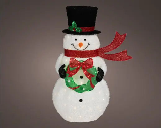 LED Fabric Snowman – 123cm - Image 1