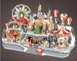 XL LED Animated Winter Carnival Scene with Music 44 × 80 × 47cm