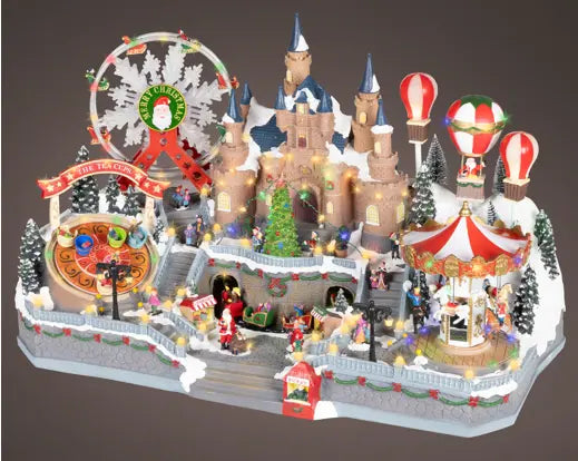 XL LED Animated Winter Carnival Scene with Music 44 × 80 × 47cm - Image 1