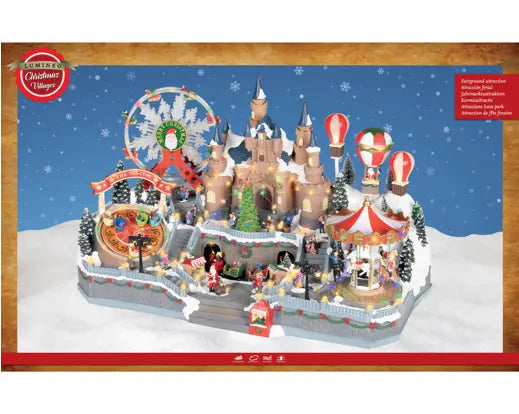 XL LED Animated Winter Carnival Scene with Music 44 × 80 × 47cm - Image 2