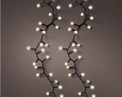 LED White Cherry Lights Black Cable/Warm White L.1600cm 750l