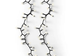 LED White Cherry Lights Black Cable/Warm White L.1600cm 750l