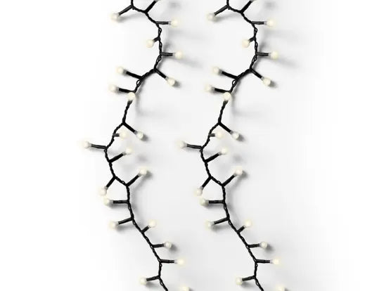 LED White Cherry Lights Black Cable/Warm White L.1600cm 750l - Image 3