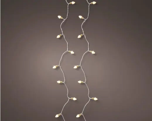 LED Vintage Lights – 180 Warm White LEDs, Transparent Cable L.1790cm - Image 1
