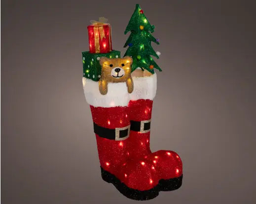 LED Santa Boots Decoration – 67cm - Image 1