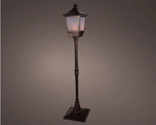 LED Fire Flame Lantern – Antique Brass 160cm