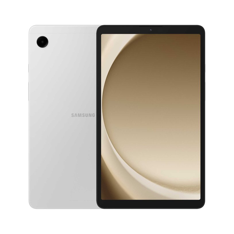 Samsung Galaxy Tab A11+ 128GB in silver, front screen and back with single rear camera visible