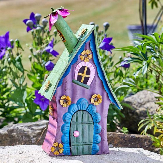 Magic Maisonette hand-painted miniature fairy home for garden patios and borders, 34x18.5x11 cm – Keans Claremorris