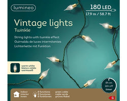 LED Vintage Lights – Warm White (180L, 17.9m)
