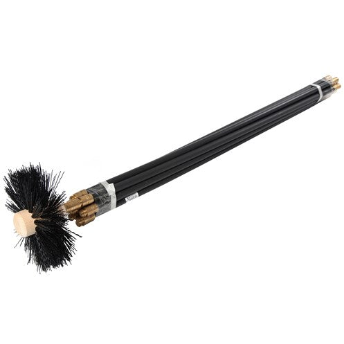 Plastic Chimney Cleaner with 9 polycanes and 8" semi-stiff fibre sweep head for easy soot removal – Keans Claremorris